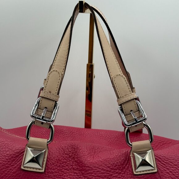 Pulicati Soft Leather Pink Satchel Bag - Picture 3 of 16